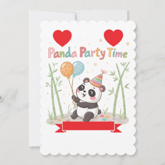 Convite Panda Party Time