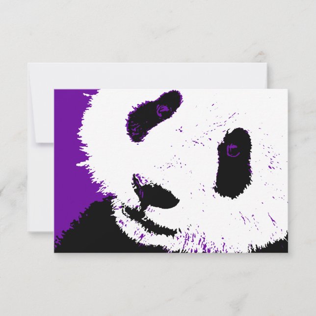 Convite panda roxa (Frente)