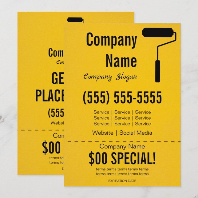 Convite Panflet Painter 5x7 (Frente/Verso)