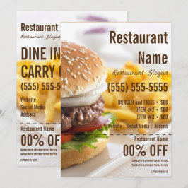 Convite Panfleto Burger 5x7