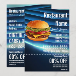 Convite Panfleto Burger 5x7