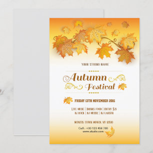 Convite Panfleto do Festival de Outono