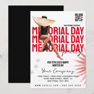 Convite Panfletos de festa do dia da memória feminina patr