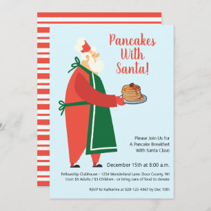 Convite Panquecas com Papais noeis Holiday Brunch