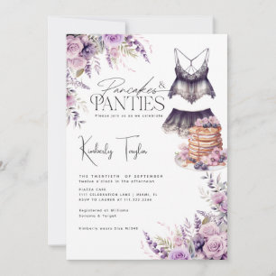 Convite Panquecas & Lingerie Chá de Noiva Floral