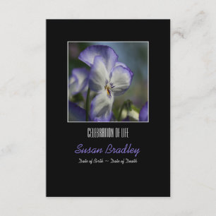 Convite Pansies 1 Celebração do Serviço de Memória da 
