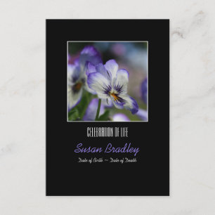 Convite Pansies 3 Celebração do Serviço de Memória da 