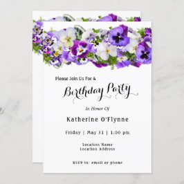 Convite Pansy Birthday