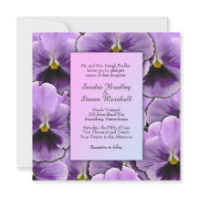 Convite Pansy Weding Roxo