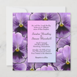 Convite Pansy Weding Roxo