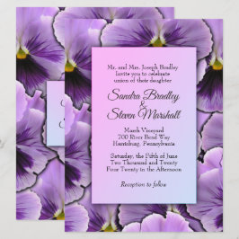 Convite Pansy Weding Roxo
