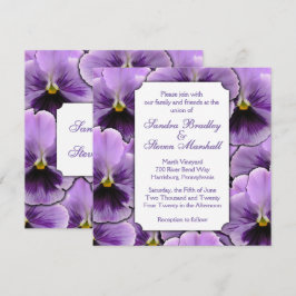 Convite Pansy Weding Roxo