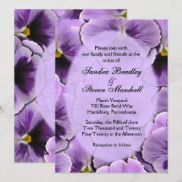 Convite Pansy Weding Roxo