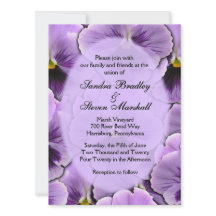 Convite Pansy Weding Roxo