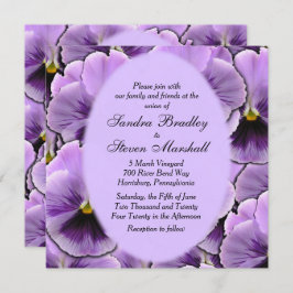 Convite Pansy Weding Roxo