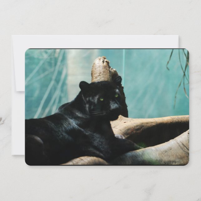 Convite Pantera com Olhos Piercing (Frente)