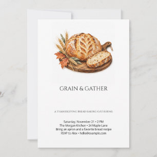 Convite Pão de Ação de Graças Grain and Gather