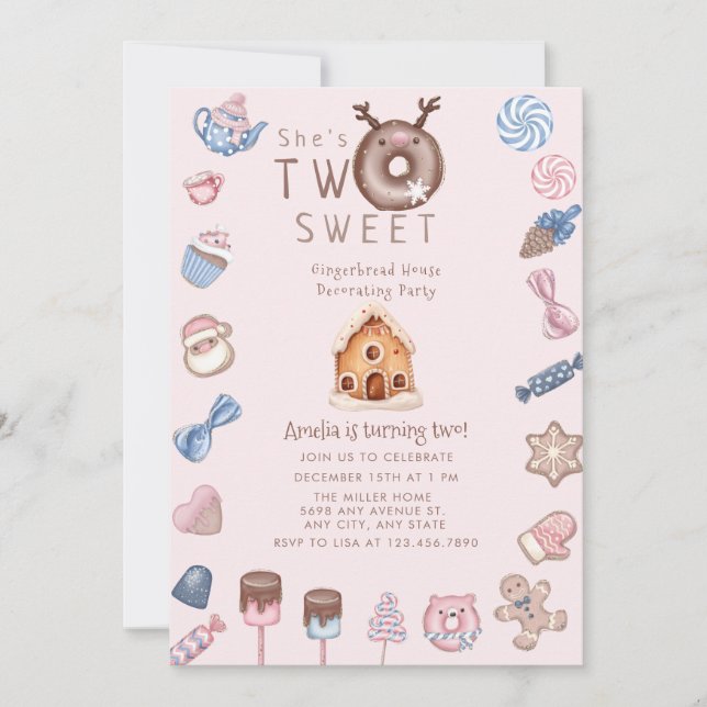 Convite Pão-de-açúcar de Natal | Segundo Aniversário (Frente)