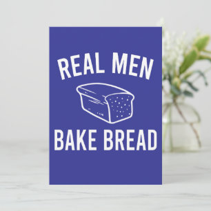 Convite Pão de Assar Real Men - Design Engraçado