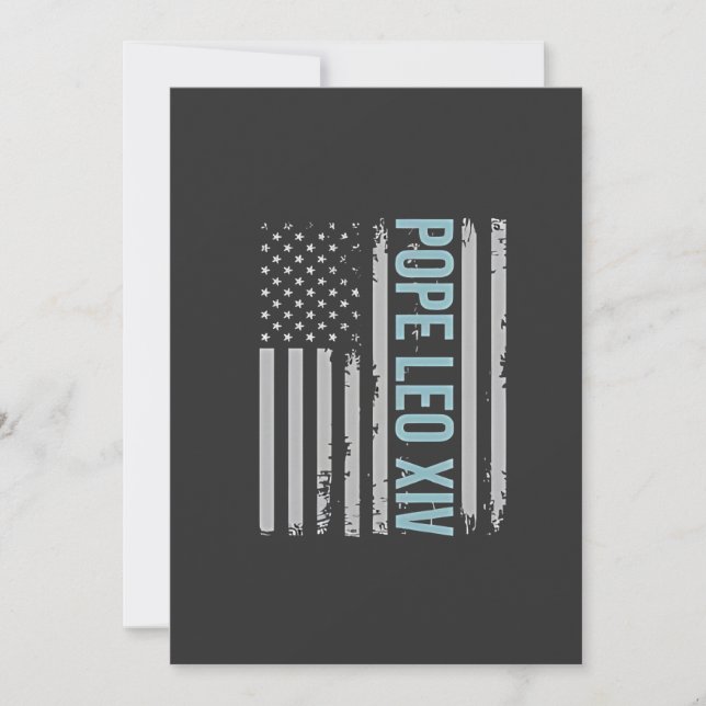 Convite Papa americano católico da Igreja Fé cristã (Frente)