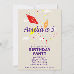 Convite Papagaios bonitos no Aniversário de criança de D