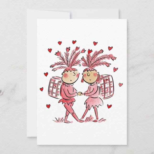 Convite Papageno e Papagena (Frente)