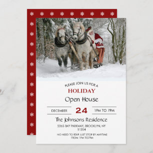 Convite Papai Noel anda de trenó