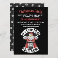 Papai Noel andando de moto