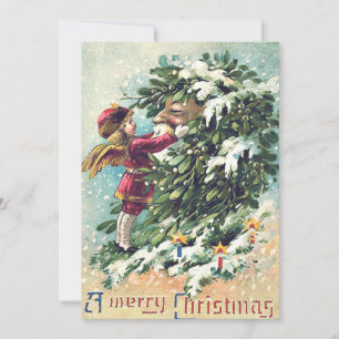 Convite Papai Noel Anjo Querubim Visco
