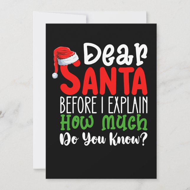 Convite Papai Noel Antes de Eu Explicar Quanto Você Sabe (Frente)