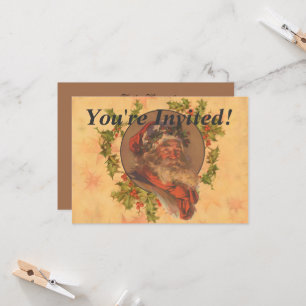 Convite Papai Noel Antigo Vitoriano Leyendecker