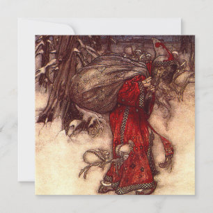 Convite Papai Noel Arthur Rackham