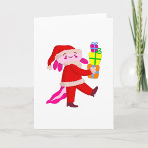 Convite papai noel axolotl natal engraçado