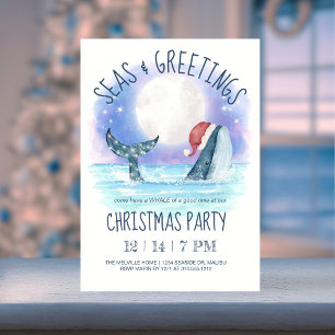Convite Papai Noel Baleia Mar Festa Náutica de Natal