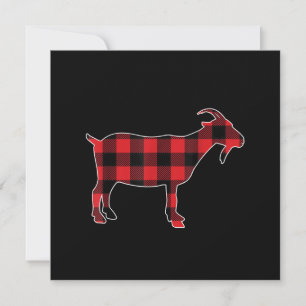 Convite Papai Noel Bode Xadrez Vermelho Natal