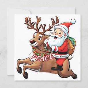 Convite Papai Noel com Presentes de Paz
