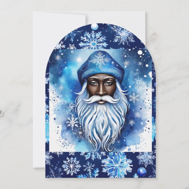 Convite Papai Noel de Azul  (Frente)