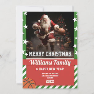 Convite Papai Noel de basquetebol
