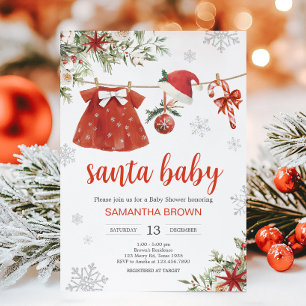 Convite Papai noel de Natal da Red Girl