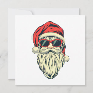 Convite papai noel de óculos
