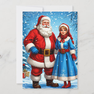 Convite Papai Noel e Donzela de Neve