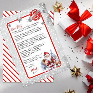 Convite Papai Noel e Rena Carta de Papai Noel para a Crian