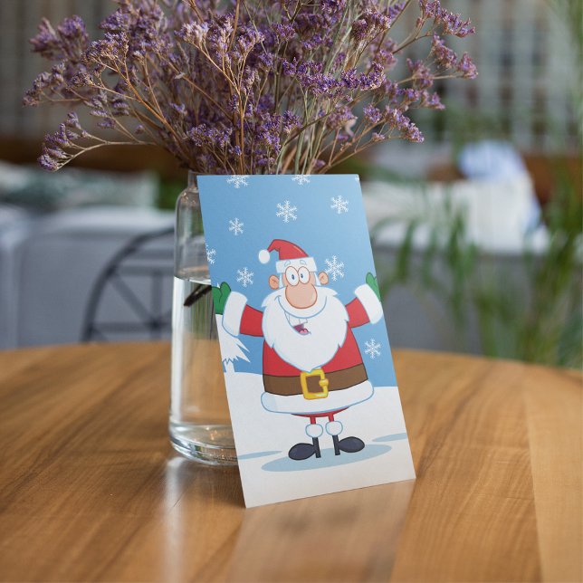 Convite Papai Noel em Cena de Inverno Nevado (Criador carregado)