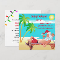 Papai Noel engraçado Festa de Aniversário de Natal