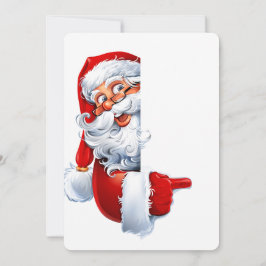 Convite Papai Noel Espiando – Clipart Festivo de Natal par