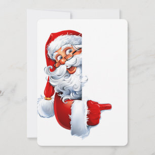 Convite Papai Noel Espiando – Clipart Festivo de Natal par