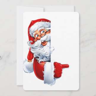 Convite Papai Noel Espiando – Clipart Festivo de Natal par
