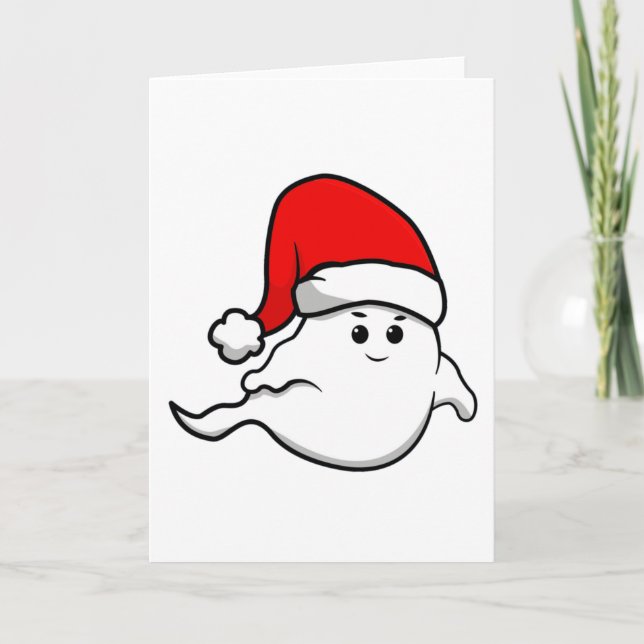 Convite papai noel fantasma de natal feio assustador sinis (Frente)