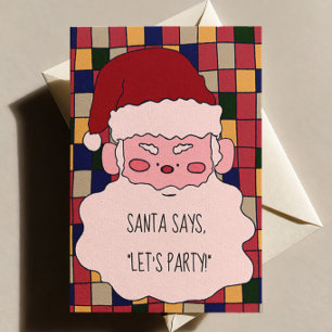 Convite Papai Noel Fofo Diz, Vamos Festejar! Festa de Nata