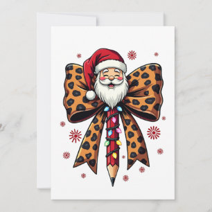 Convite Papai Noel Laço Coquete Escola Ensino 